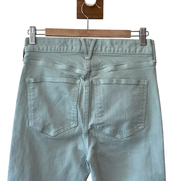 Veronica Beard Carly Kick Flare Crop High Rise Jeans Silver Sage Women's Size 28